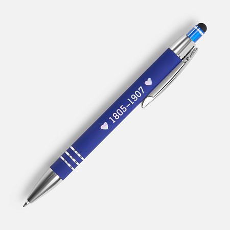 Ручка шариковая Sansen Soft Touch со стилусом, синяя