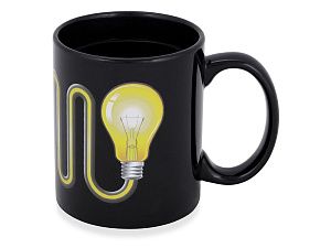 Кружка «Лампочка», цвет: черный
