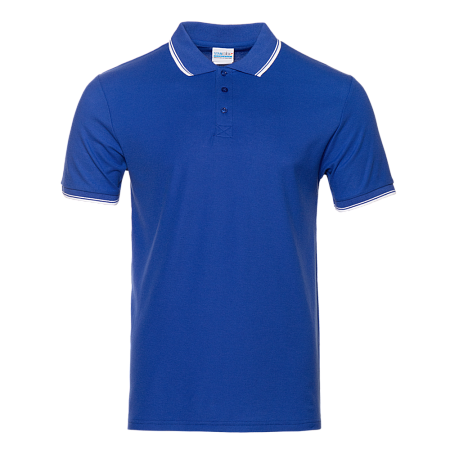 Рубашка поло мужская STAN с окантовкой хлопок/полиэстер 185, 04T, Синий,  (16/1)  (44/XS)