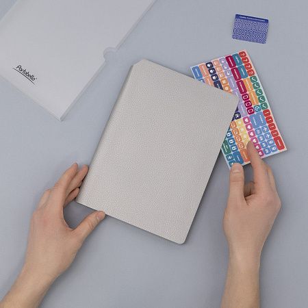 Ежедневник Молто (Molto) недатированный, серебряный