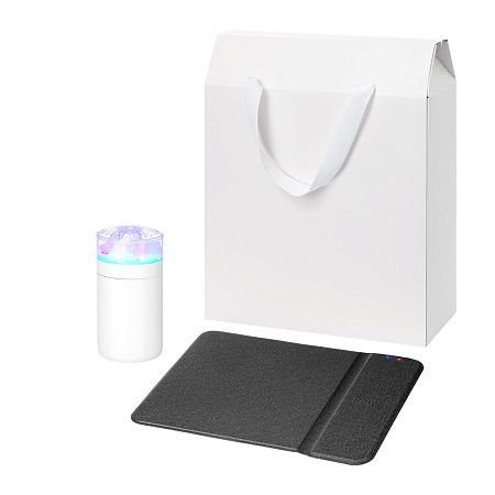 Подарочный набор Crystal, Honor, черный (увлажнитель воздуха, зарядное устройство)