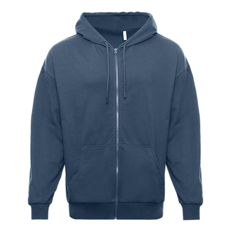 Толстовка STAN Oversize Zip с капюшоном футер без начёса 240, 99, Графит,  (101)  (46/S)