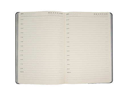 Ежедневник Smart Geneva Nuba А5, темно-серый, недатированный, в твердой обложке с поролоном