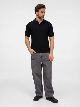 Рубашка поло унисекс Upswing, черная, размер S