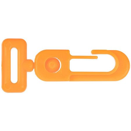Застежка-карабин Carabine, S, оранжевый неон