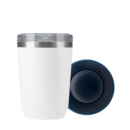 Термокружка вакуумная с керамическим покрытием Arctic, белый/синий