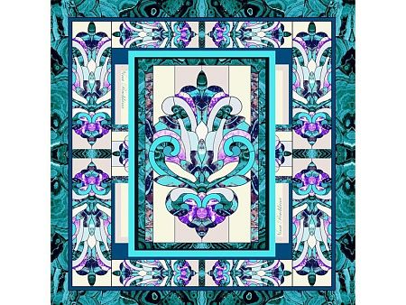 Набор: платок «Каменный цветок» и свеча «Утонченность»