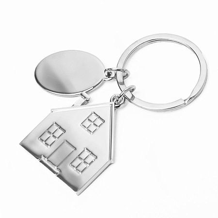 Брелок SILV HOME; 3,97 x 3,3 x 0,3 см; металл