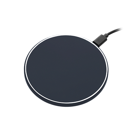 Беспроводное зарядное устройство с подсветкой 15W Auris, синее