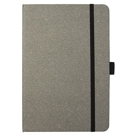 Блокнот Forest  Alfa Polo Recycled Paper А5, недатированный, в твердой обложке,  с резинкой и петлей для ручки, темно-серый