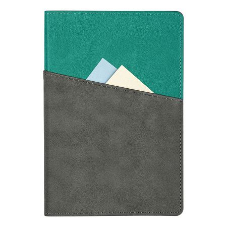 Ежедневник Flexy Smart Porta Nuba Latte A5, серый/бирюзовый, недатированный, в гибкой обложке