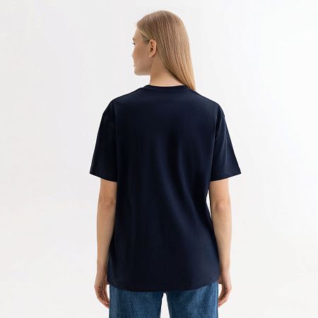 Футболка унисекс KRIS, 150 гр., темно-синяя, размер XS