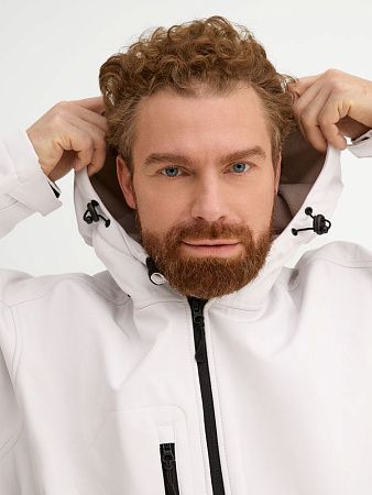 Куртка мужская с капюшоном Replay Men 340, белая, размер XXL