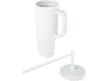 Герметичная термокружка «Brady» с силиконовой трубочкой, переработанная сталь, 900 мл