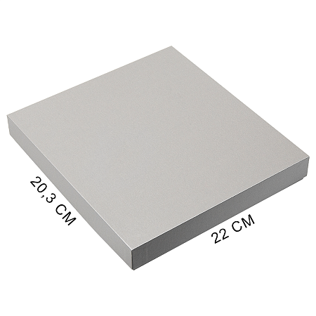 Коробка подарочная, размер  203*220*30 мм,  Solution Gift Linen  для ежедневника и ручки, серебро