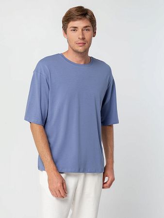 Футболка унисекс оверсайз Street Vibes, синяя (лавандовая), размер XL/2XL