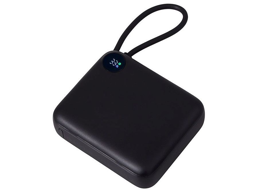 Внешний аккумулятор со встроенным кабелем «Liri», QC/PD, 10000 мАч