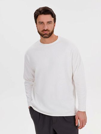 Лонгслив унисекс Siluetti Fuori, молочно-белый, размер S/M