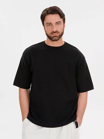 Джемпер с коротким рукавом Siluetti Volumica, черный, размер XL/2XL