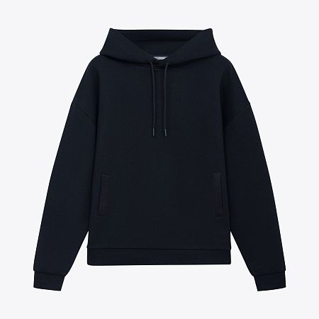 Худи релакс унисекс Баланс (Balance), с начесом, синий, размер XS/S