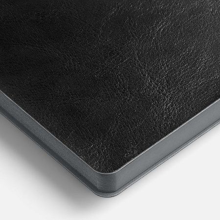 Ежедневник Doppio, недатированный, черный с серым