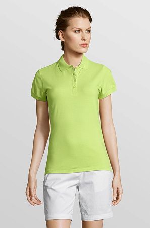 Рубашка поло женская People 210, зеленое яблоко, размер L