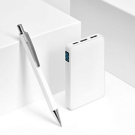 Внешний аккумулятор с подсветкой Анкор (Ancor) 5000 mAh, белый