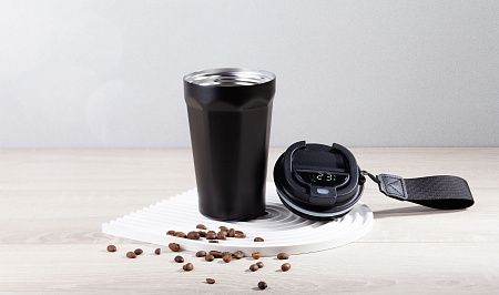 Термостакан "Legend_Вояж" 390 мл с индикацией температуры, покрытие пудра