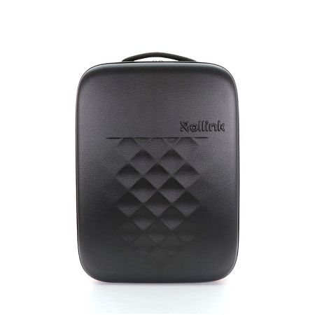 Чемодан складной Rollink Earth 55x40x20 см, 2 колеса, черный/синий