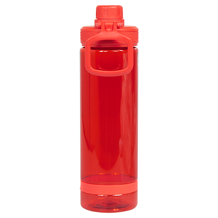 Бутылка для воды Oslo, 700 мл, пластиковая, с силиконовым кольцом, красная