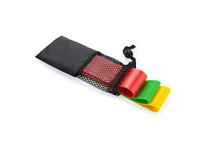 Комплект эластичных лент для фитнеса EMON, цвет: черный