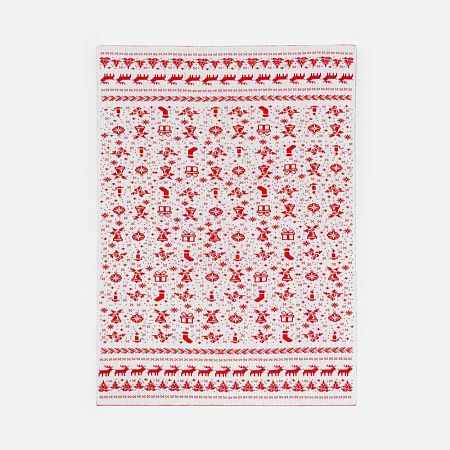 Плед Holidale, красный с молочным