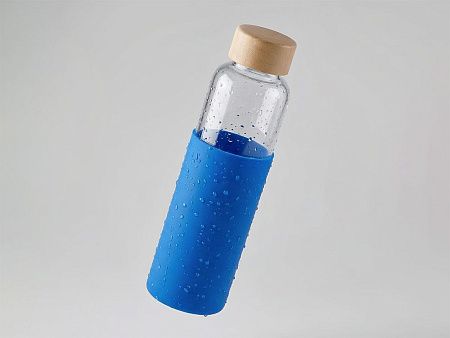Стеклянная бутылка для воды в силиконовом чехле «Refine»