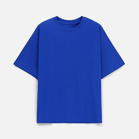 Футболка унисекс оверсайз T3, синяя, размер XS/S