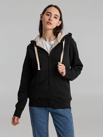 Толстовка унисекс на молнии Sherpa 280, черная, размер S