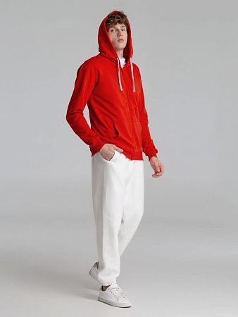 Толстовка на молнии с капюшоном Unit Siverga, красная, размер XS v2