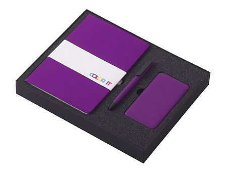 Подарочный набор «COLOR IT» c блокнотом, ручкой и повербанком, 5000 mAh