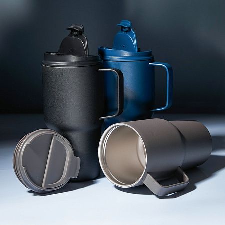 Термокружка вакуумная Авентура (Aventura), серая