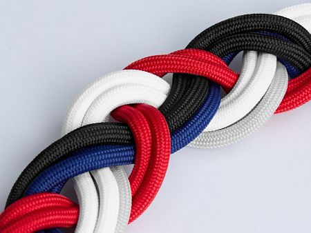 Шнурок для бейджа Tube Metal, синий