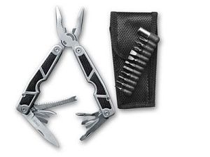 Мультитул, 10 функций, цвет: черный, серебристый