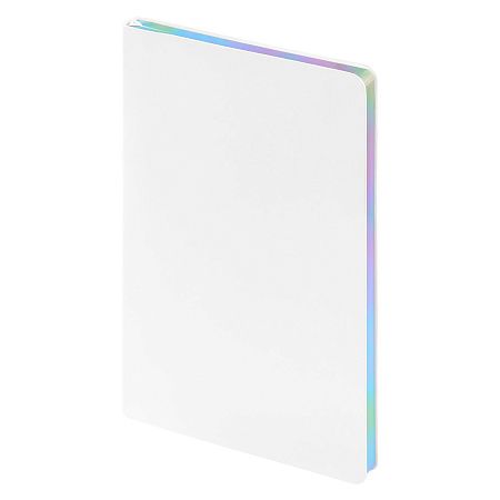 Ежедневник Гэлакси (Galaxy) недатированный, гибкая обложка, срез голограф. фольга, белый