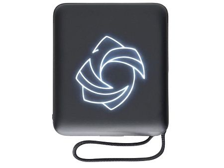 Магнитный беспроводной внешний аккумулятор c подсветкой лого «Энчант», 10000 мАч