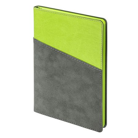 Ежедневник Flexy Smart Porta Nuba Latte A5, серый/оранжевый, недатированный, в гибкой обложке