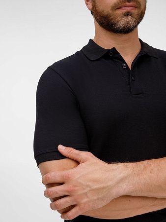 Рубашка поло унисекс Upswing, черная, размер S