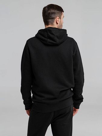 Толстовка на молнии с капюшоном унисекс King, черная, размер XS