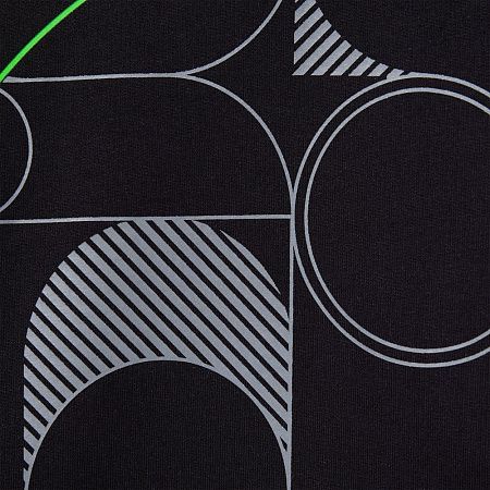 Футболка оверсайз с двойным рукавом Kosmos, черная, размер XL/2XL