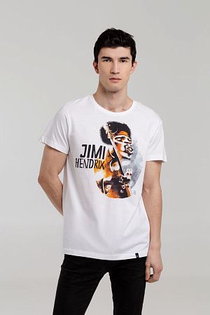 Футболка «Меламед. Jimi Hendrix», белая, размер S