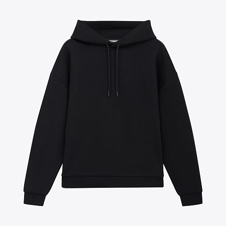 Худи релакс унисекс Баланс (Balance), с начесом, черный, размер XS/S