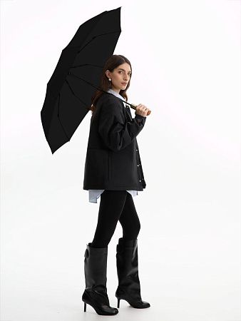 Зонт складной Cloudburst в подарочной упаковке, черный