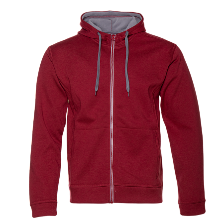 Толстовка мужская STAN с капюшоном на молнии сэндвич 320, 18, Бордовый меланж,  (166)  (46/S)